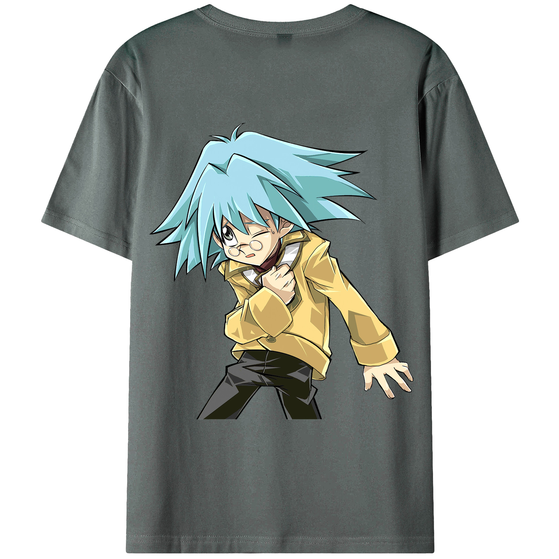 （画像用） 遊☆戯☆王 Yu-Gi-Oh! 綿100％ メンズ半袖Tシャツ（バックプリント） 通気性
